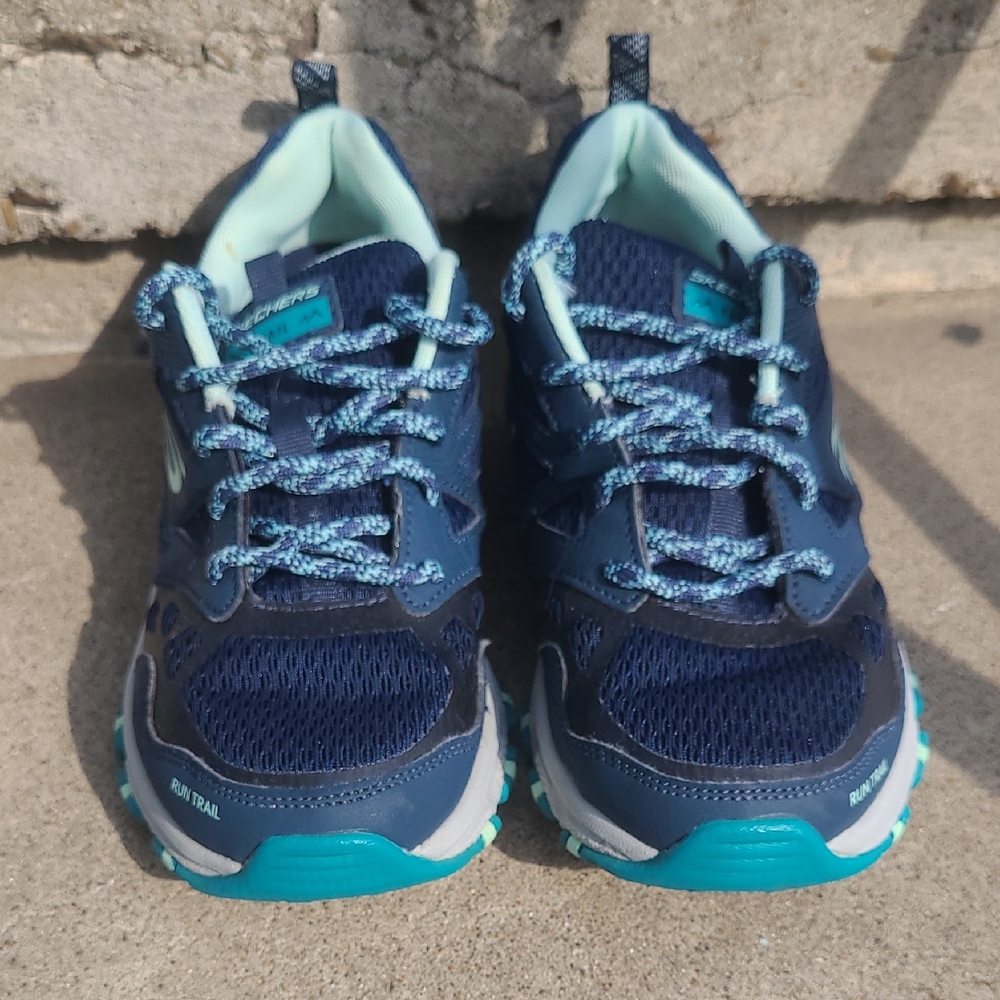 Skechers Navy and Teal Athletic Shoes